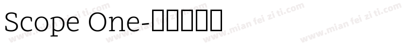 Scope One字体转换